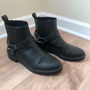 H&M Faux Leather Biker Boots Size 8.5